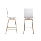Tabourets pivotants à dossier haut Maravilla en acrylique (lot de 2)