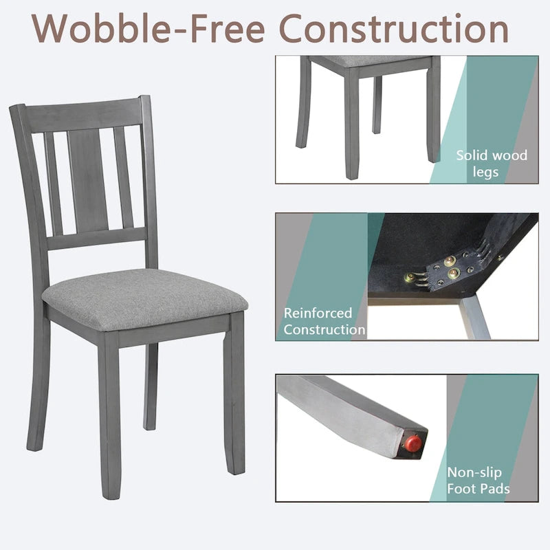 Chaises de salle à manger avec assise rembourrée