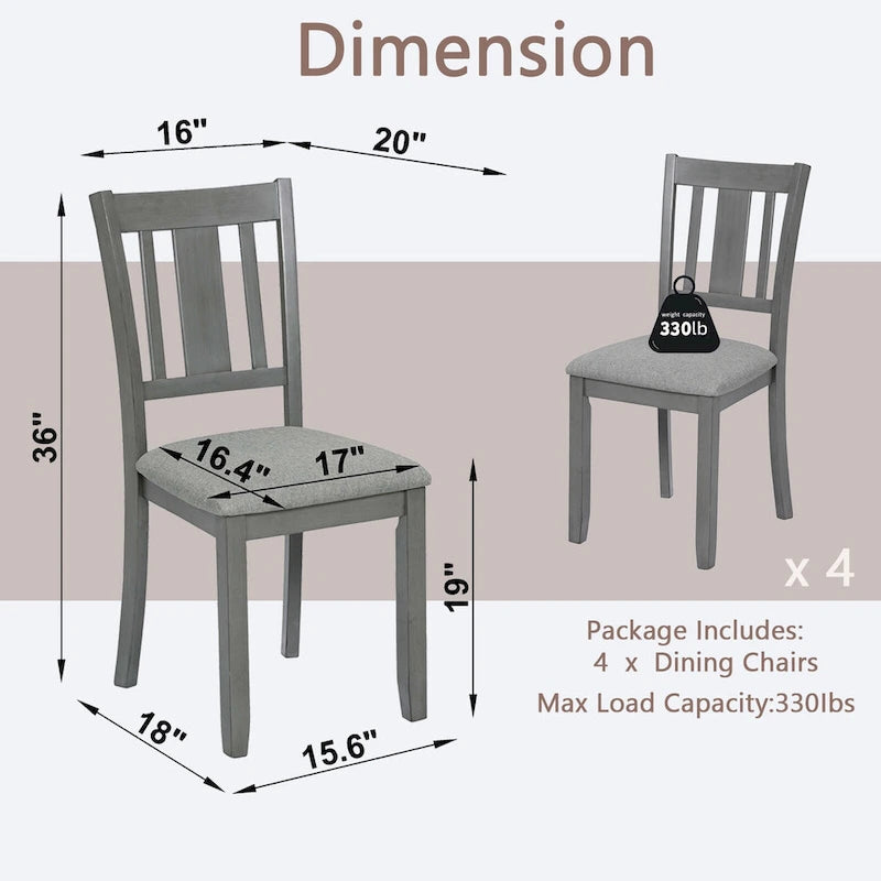 Chaises de salle à manger avec assise rembourrée