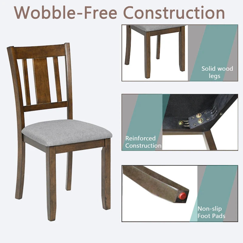 Chaises de salle à manger avec assise rembourrée