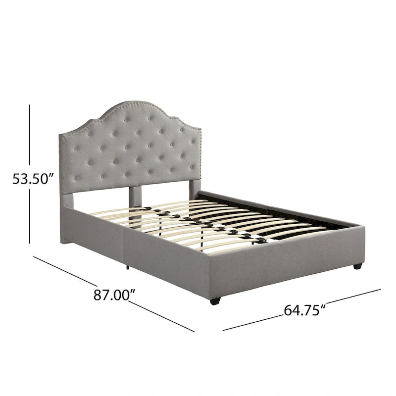 Lit capitonné Cordeaux Queen-size de Christopher Knight Home