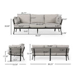 Canapé 3 places Carvel, style moderne du milieu du siècle, par Christopher Knight Home