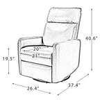 Fauteuil inclinable pivotant manuel Alex Classic avec produits durables