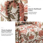 Fauteuil inclinable pivotant manuel à bascule Leopold, imprimé floral transitionnel, avec garnitures cloutées, ensemble de 2 par HULALA HOME