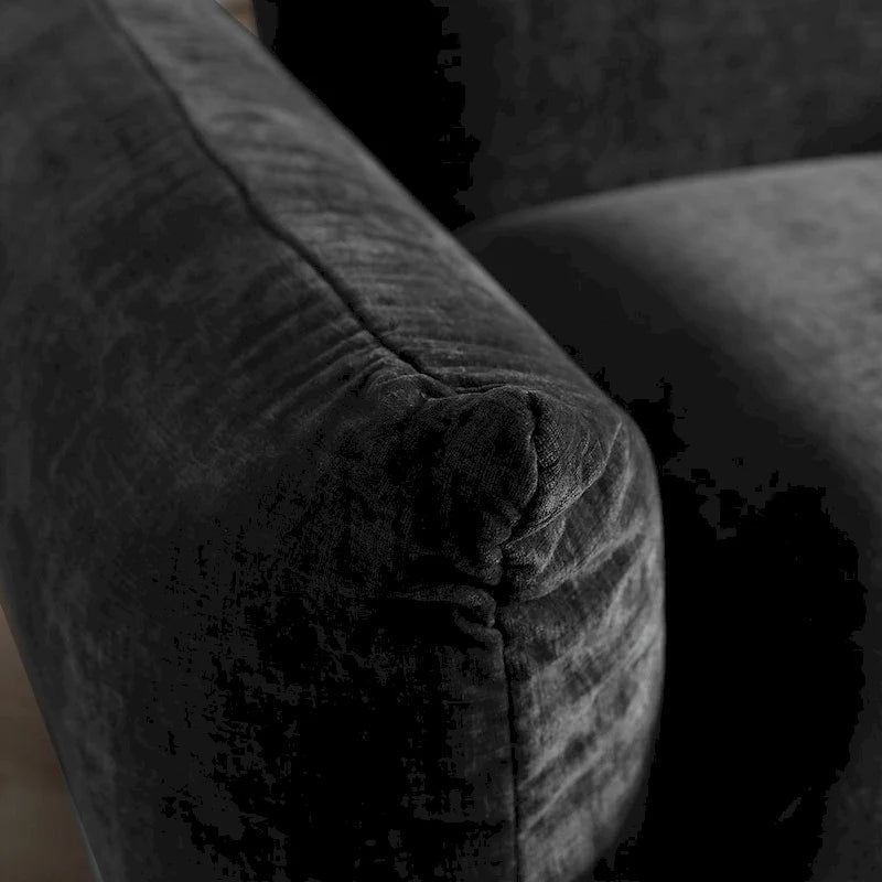 Canapé d'angle en L, canapés modulables minimalistes en chenille avec pouf