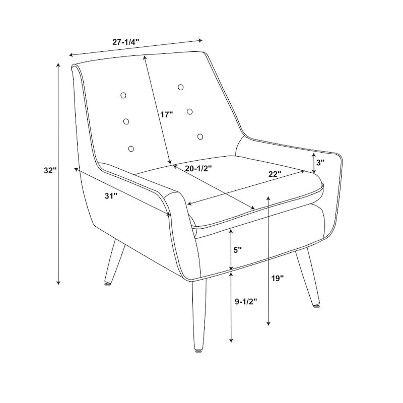 Chaise Arlo bleu vif