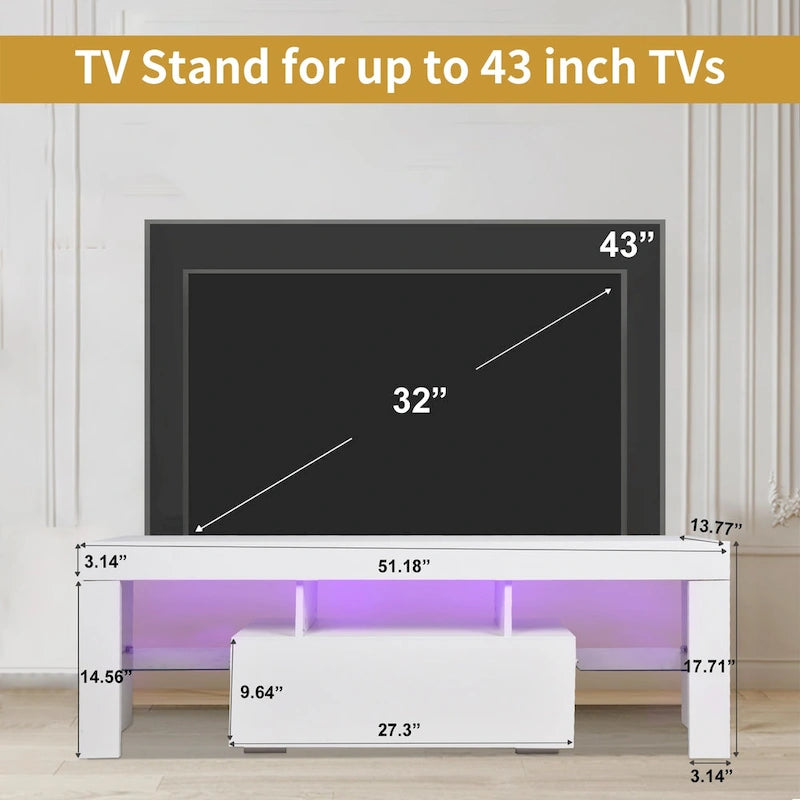 Téléviseur moderne LED 51 pouces avec rangement