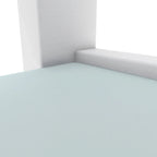 Table basse ronde en verre à deux niveaux, petite table d'angle, table de chevet