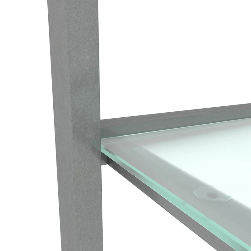 Table basse ronde en verre à deux niveaux, petite table d'angle, table de chevet