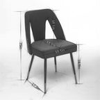Ensemble de 2 chaises de salle à manger contemporaines Clihome, revêtues de velours