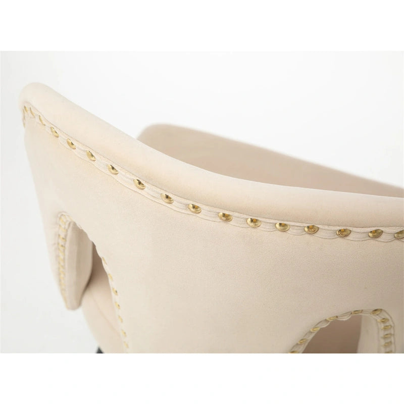 Ensemble de 2 chaises de salle à manger contemporaines Clihome, revêtues de velours