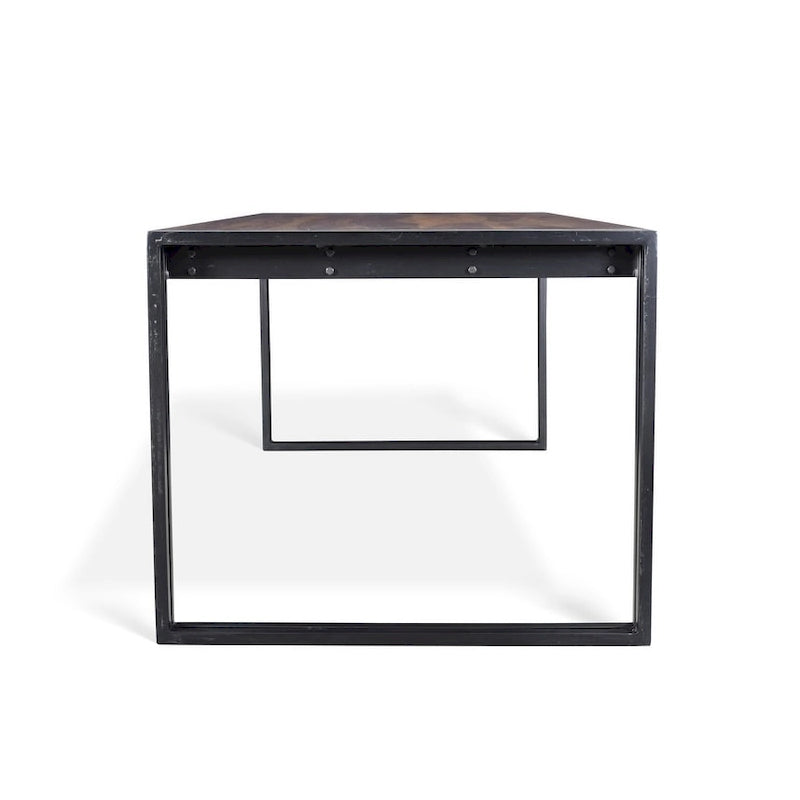 Table de salle à manger Timbergirl en bois de sheesham recyclé, fabriquée à la main (Inde)