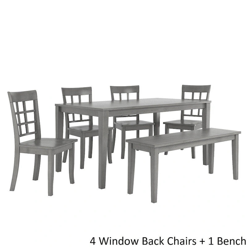 Ensemble de salle à manger rectangulaire Wilmington II 60 pouces gris antique par iNSPIRE Q Classic
