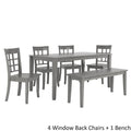 Ensemble de salle à manger rectangulaire Wilmington II 60 pouces gris antique par iNSPIRE Q Classic