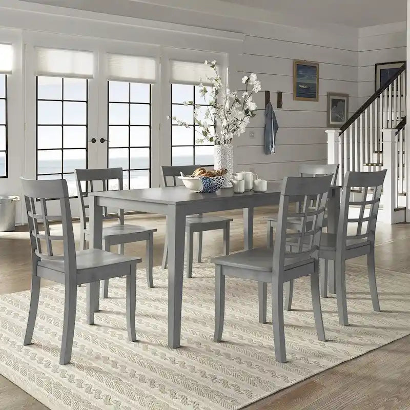 Ensemble de salle à manger rectangulaire Wilmington II 60 pouces gris antique par iNSPIRE Q Classic