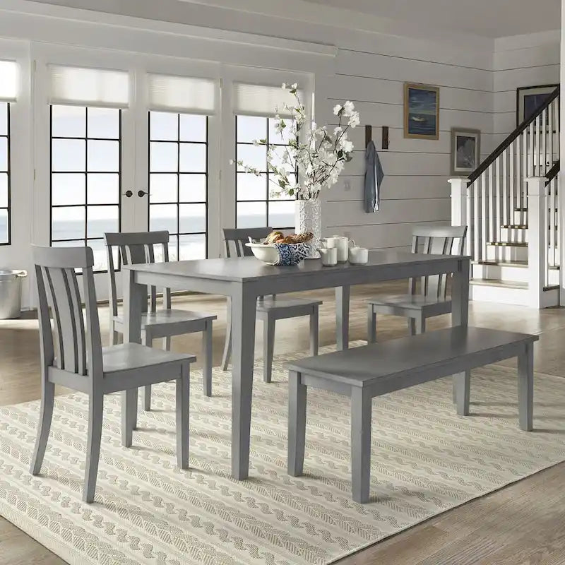 Ensemble de salle à manger rectangulaire Wilmington II 60 pouces gris antique par iNSPIRE Q Classic