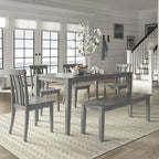 Ensemble de salle à manger rectangulaire Wilmington II 60 pouces gris antique par iNSPIRE Q Classic