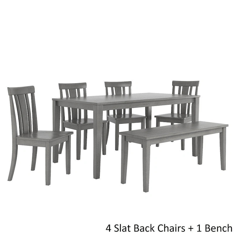 Ensemble de salle à manger rectangulaire Wilmington II 60 pouces gris antique par iNSPIRE Q Classic