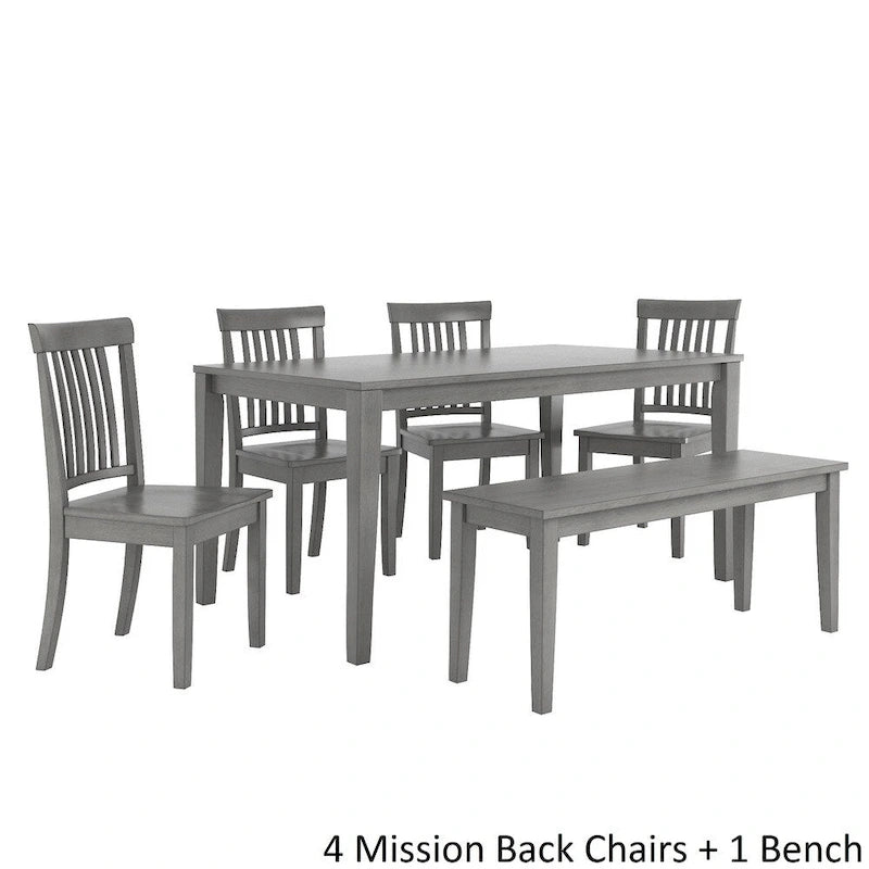 Ensemble de salle à manger rectangulaire Wilmington II 60 pouces gris antique par iNSPIRE Q Classic