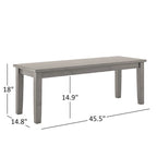 Ensemble de salle à manger rectangulaire Wilmington II 60 pouces gris antique par iNSPIRE Q Classic