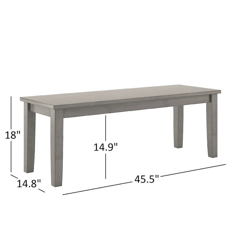 Ensemble de salle à manger rectangulaire Wilmington II 60 pouces gris antique par iNSPIRE Q Classic