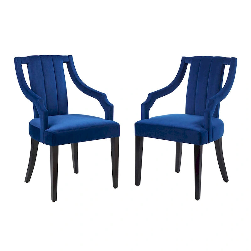 Chaises de salle à manger en velours Virtue Performance - Lot de 2