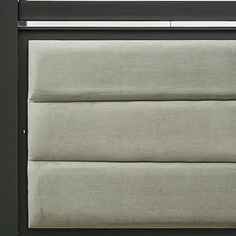 Ensemble de chambre à coucher East West Furniture Denali Queen Size avec tête de lit rembourrée (option de pièces)