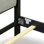 Ensemble de chambre à coucher East West Furniture Denali Queen Size avec tête de lit rembourrée (option de pièces)