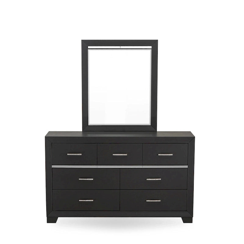 Ensemble de chambre à coucher East West Furniture Denali Queen Size avec tête de lit rembourrée (option de pièces)