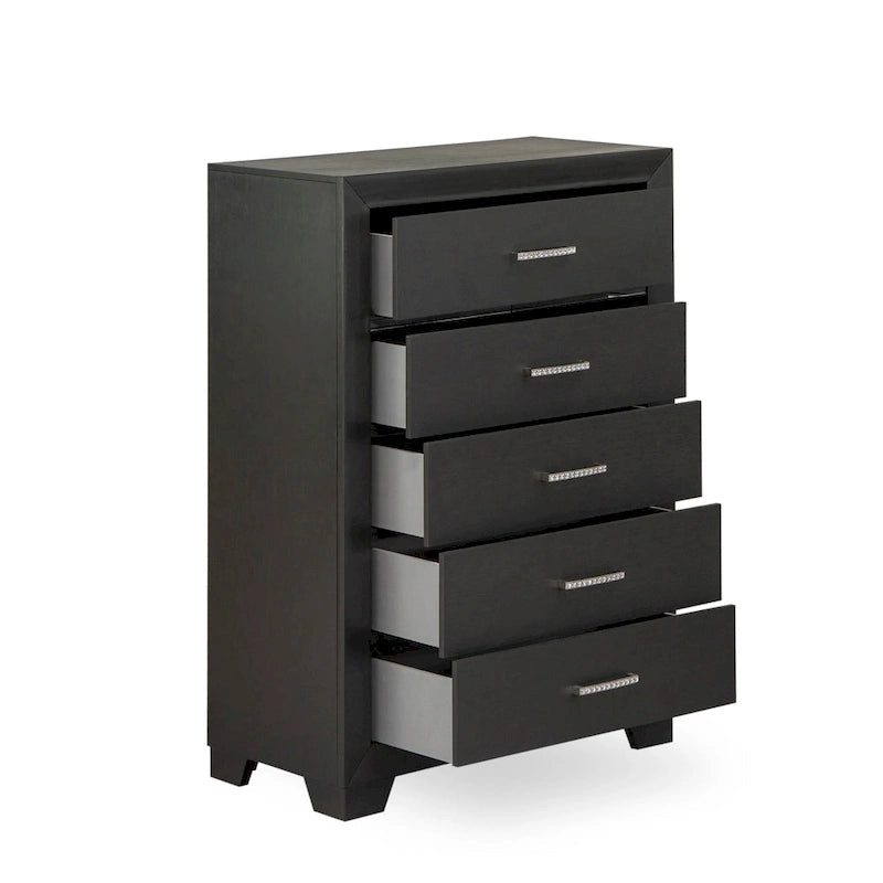 Ensemble de chambre à coucher East West Furniture Denali Queen Size avec tête de lit rembourrée (option de pièces)