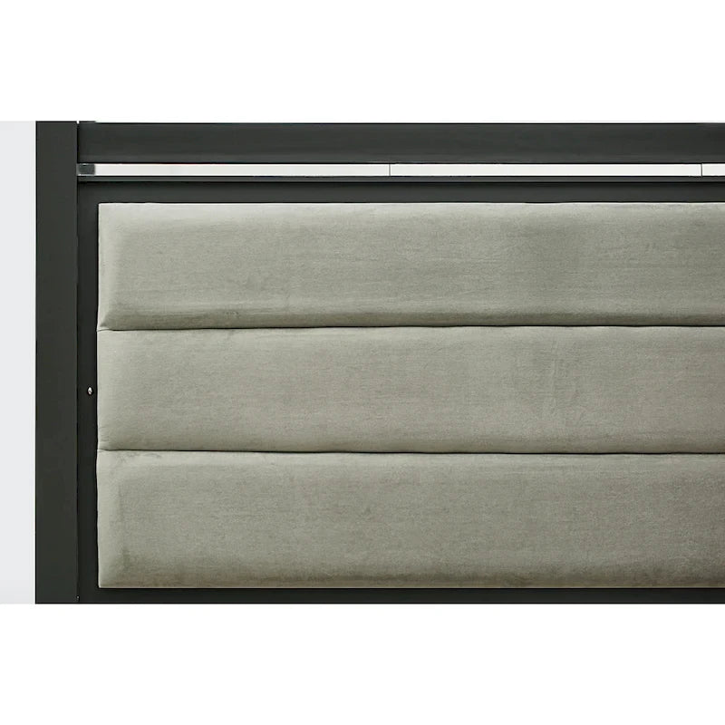 Ensemble de chambre à coucher East West Furniture Denali Queen Size avec tête de lit rembourrée (option de pièces)