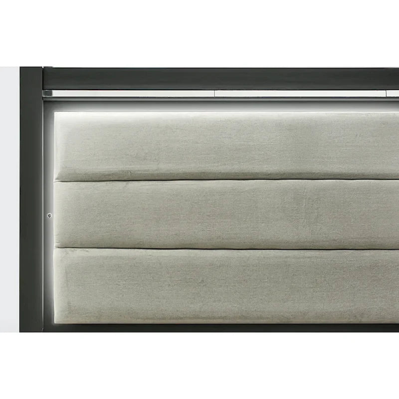 Ensemble de chambre à coucher East West Furniture Denali Queen Size avec tête de lit rembourrée (option de pièces)