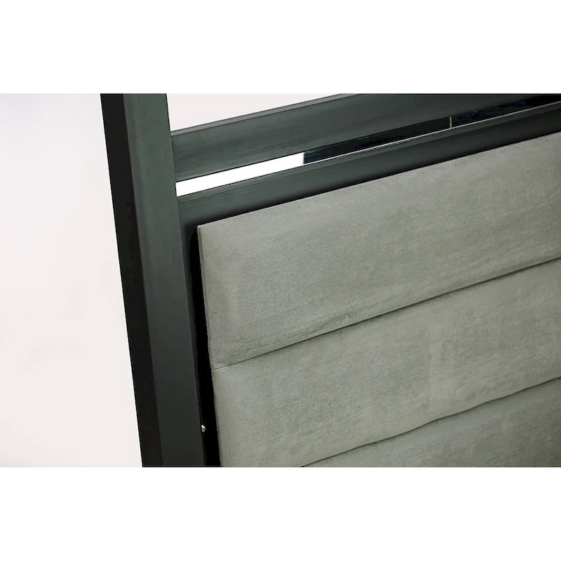 Ensemble de chambre à coucher East West Furniture Denali Queen Size avec tête de lit rembourrée (option de pièces)