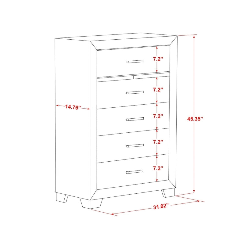 Ensemble de chambre à coucher East West Furniture Denali Queen Size avec tête de lit rembourrée (option de pièces)