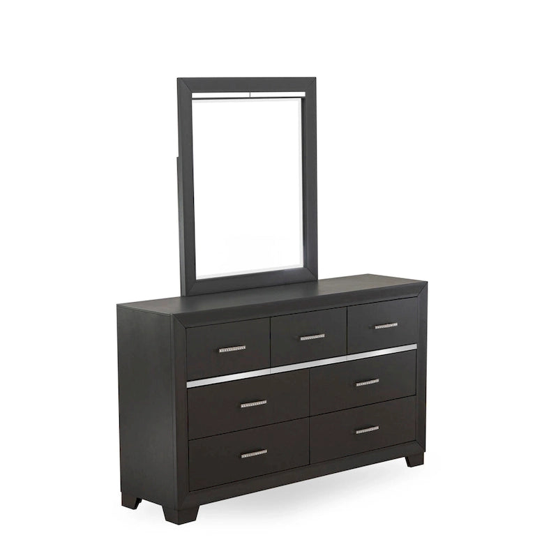 Ensemble de chambre à coucher East West Furniture Denali Queen Size avec tête de lit rembourrée (option de pièces)