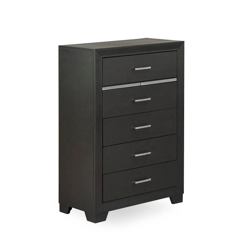 Ensemble de chambre à coucher East West Furniture Denali Queen Size avec tête de lit rembourrée (option de pièces)