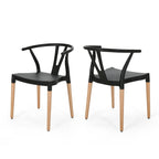 Chaises de salle à manger modernes Mountfair à pieds en bois (lot de 2) par Christopher Knight Home