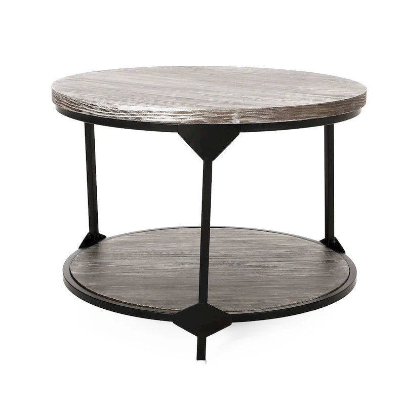Table basse ronde moderne industrielle Cedarhurst par Christopher Knight Home