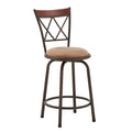 Tabourets Verona réglables, dossier en X, finition bronze, garniture en métal et bois, lot de 3, par iNSPIRE Q Classic
