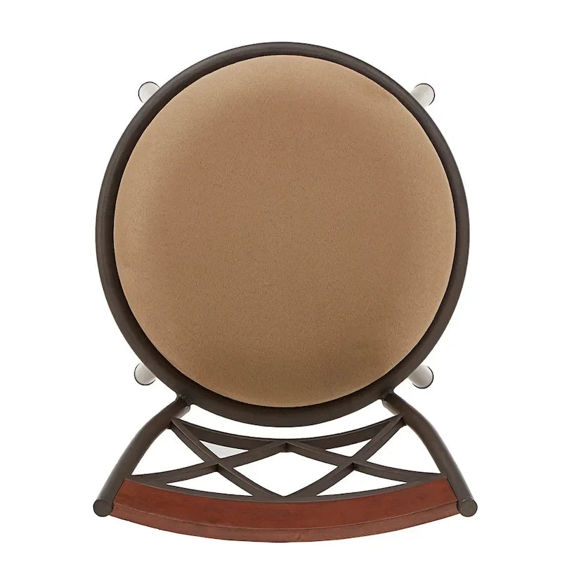 Tabourets Verona réglables, dossier en X, finition bronze, garniture en métal et bois, lot de 3, par iNSPIRE Q Classic