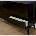 Ensemble commode 2 pièces à 6 tiroirs et miroir Fopp Mid-Century Modern de Furniture of America
