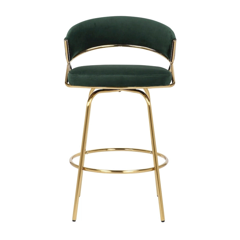 Tabouret de bar rembourré Silver Orchid Tatyana 26 avec pieds en métal (lot de 2)
