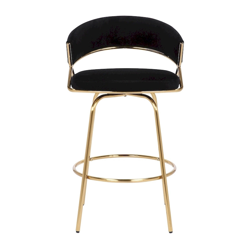 Tabouret de bar rembourré Silver Orchid Tatyana 26 avec pieds en métal (lot de 2)