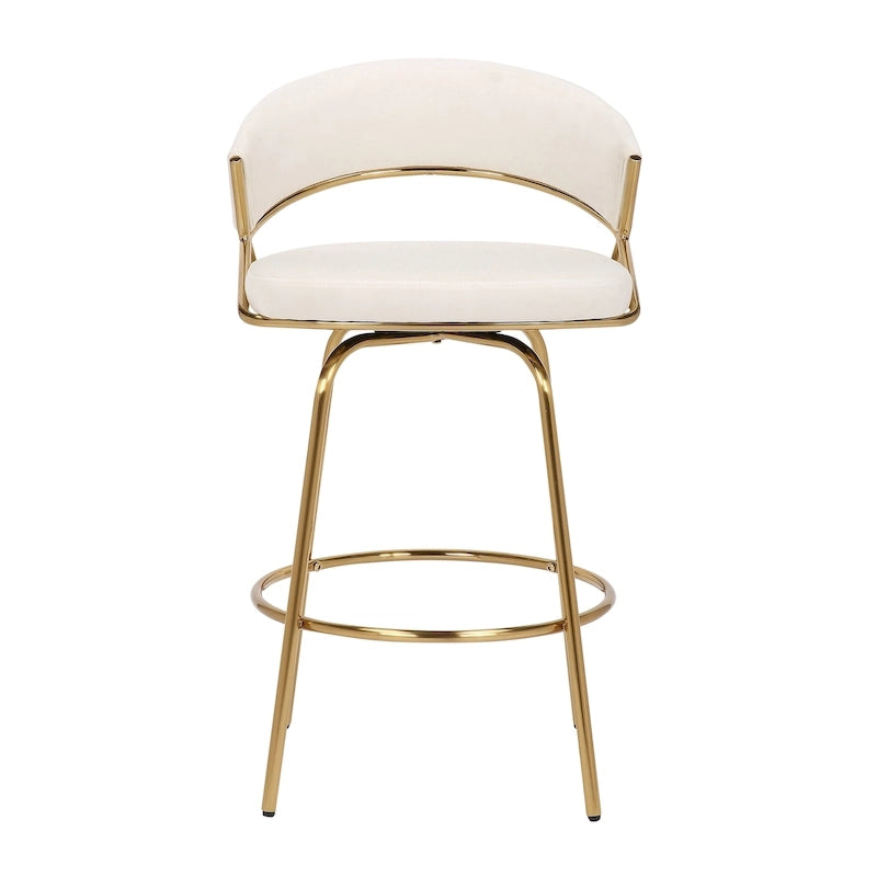 Tabouret de bar rembourré Silver Orchid Tatyana 26 avec pieds en métal (lot de 2)