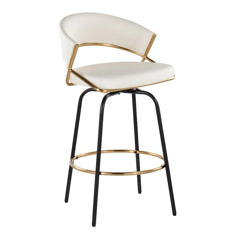 Tabouret de bar rembourré Silver Orchid Tatyana 26 avec pieds en métal (lot de 2)