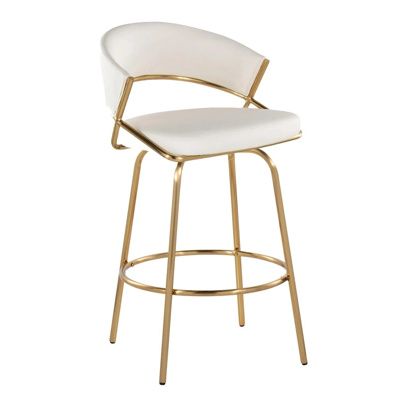 Tabouret de bar rembourré Silver Orchid Tatyana 26 avec pieds en métal (lot de 2)