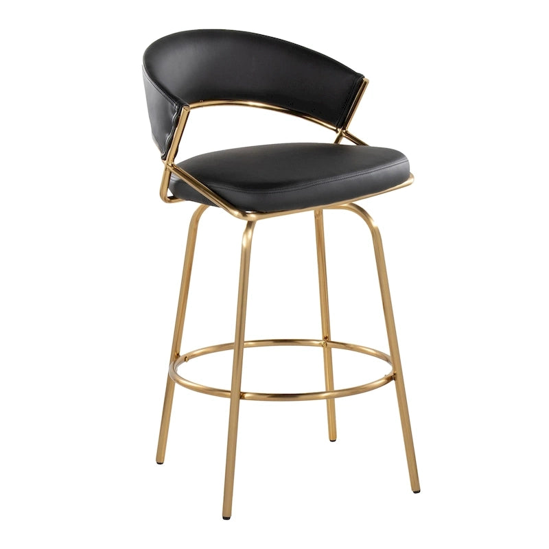 Tabouret de bar rembourré Silver Orchid Tatyana 26 avec pieds en métal (lot de 2)