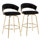 Tabouret de bar rembourré Silver Orchid Tatyana 26 avec pieds en métal (lot de 2)