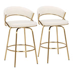 Tabouret de bar rembourré Silver Orchid Tatyana 26 avec pieds en métal (lot de 2)