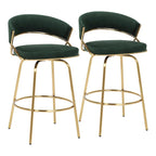 Tabouret de bar rembourré Silver Orchid Tatyana 26 avec pieds en métal (lot de 2)